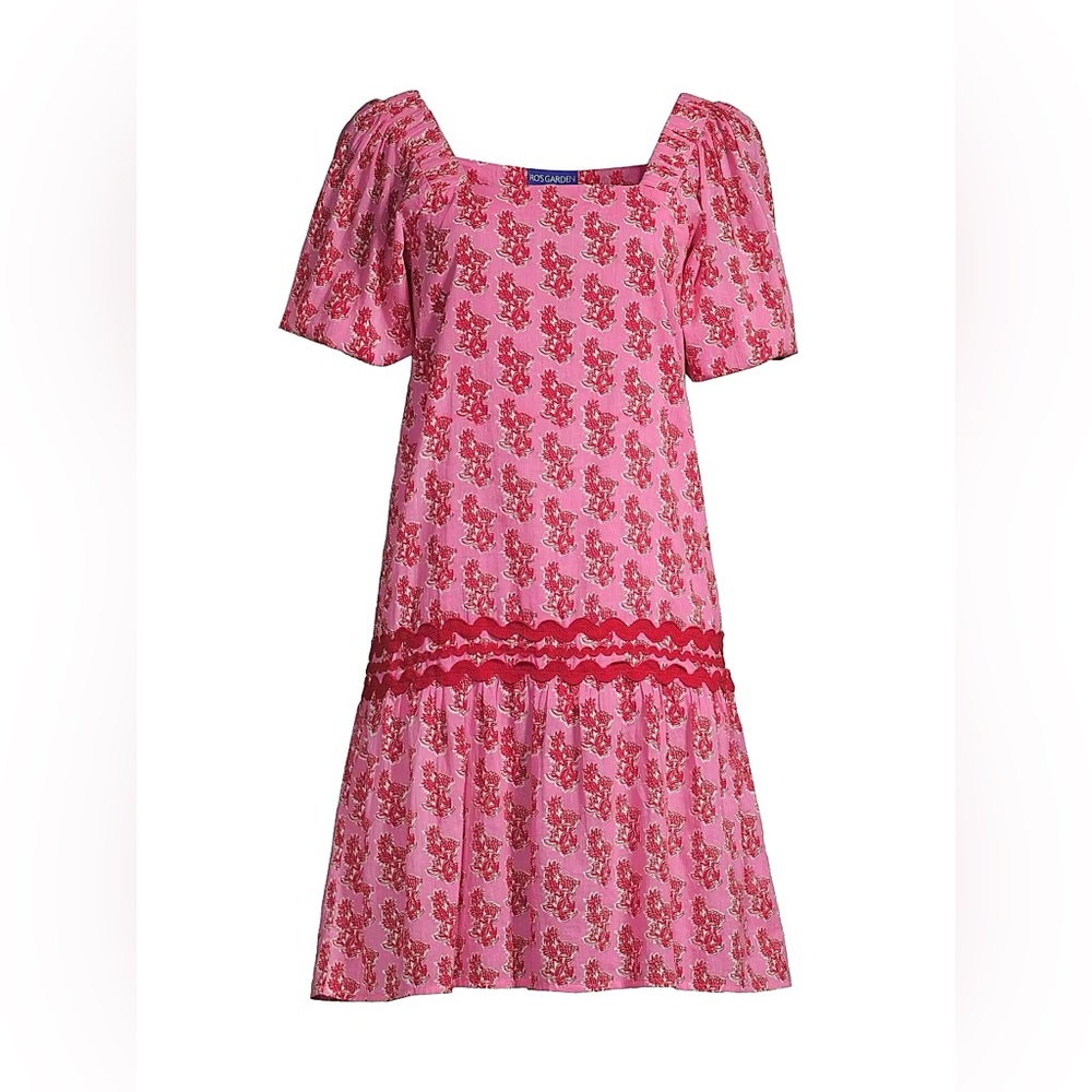 Ro’s Garden Hamilton Helsinki Block Print Floral Mini Dress